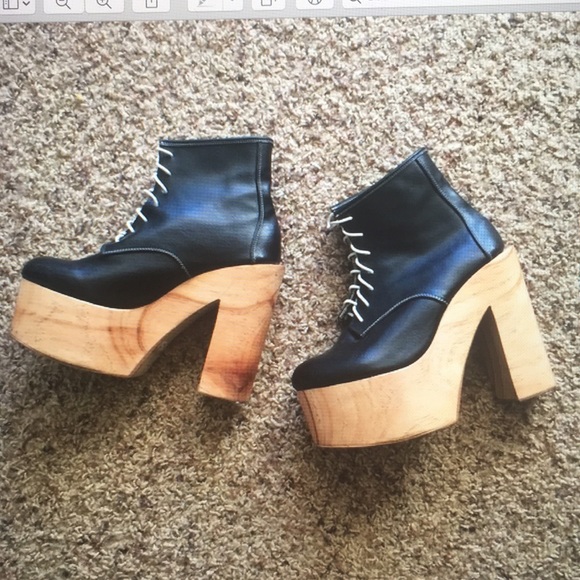 Shoes - ISO deandri helga shoes/ wooden platform hightop
